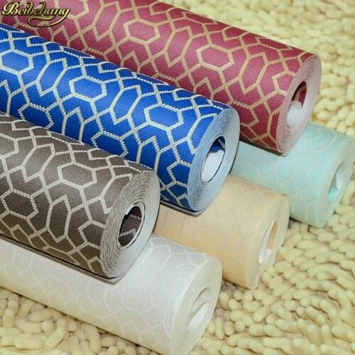 Beibehang papel de parede 3D Mesh grid wallpaper for walls red blue Wall paper roll TV Background Home Decoration wallpaper-3d