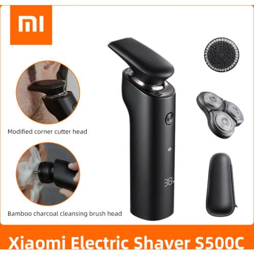 Xiaomi Mijia Electric Shaver S500C S500 3 Head Flex Razor Dry Wet Shaving Washable Portable Beard Trimmer Face Cleansing 3 In 1
