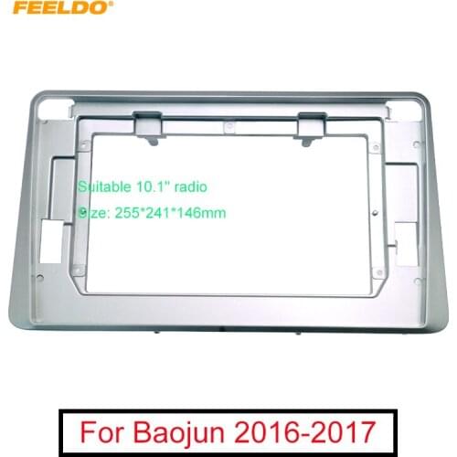 FEELDO Car Stereo 10.1" Big Screen 2DIN Fascia Frame Adapter For Baojun 510 Dash Audio Fitting Panel Frame Kit