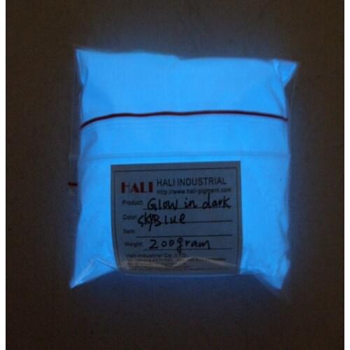 Photoluminescent pigment, glow in dark pigment, glow powder, color:skyblue, (order reach 5kg, give special price of postage)
