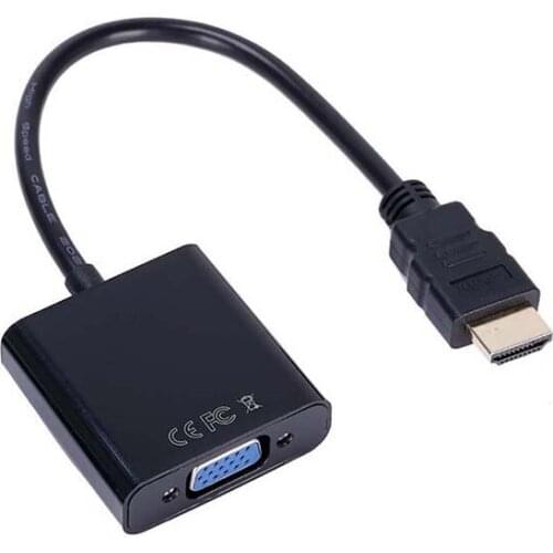 HDMI to VGA Video Adapter Cable Converter up to 1080P Digital Analog PC, HDTV, DVD Player, Laptops, etc. - Black
