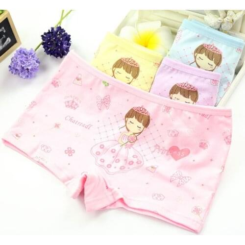 HPBBKD Girls Underwear 4Pcs/lot Children Panties Girls' Briefs Female Child Underwear Baby Girl Panty For 2-10 Years GU188