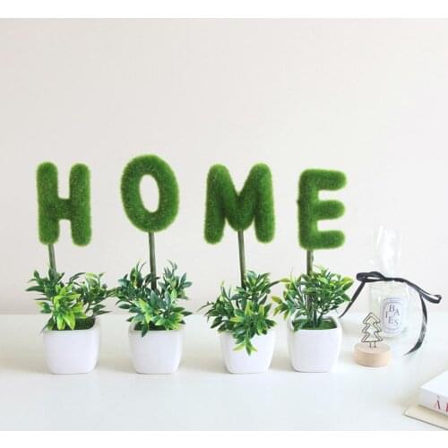 Artificial Bonsai Home Love Sculpted Topiary Ceramic Pots For Valentine Day