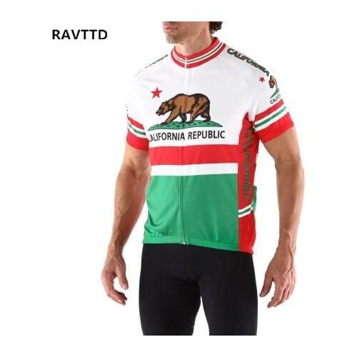 California Cycling Jersey and Bib Shorts Sets MTB Bicycle Bike Wear Maillot Summer Quick-Dry Riding Bike Jerseys Ropa Ciclismo