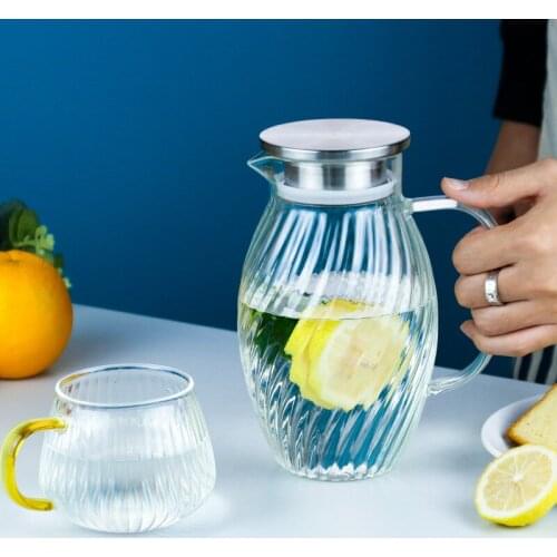 Creative hammer-printed cold kettle glass kettle cold water cup home water cup set cool kettle