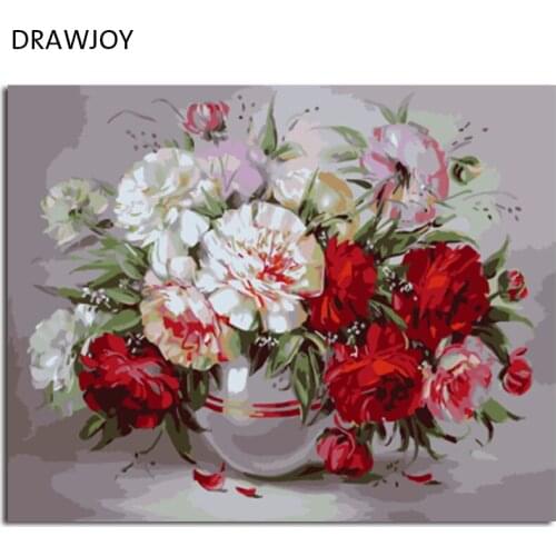 DRAWJOY Framed Picture Home Decor DIY Painting By Numbers Wall Art Painting And Calligraphy Canvas Oil Painting