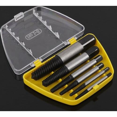 5/6pcs set Broken Damaged Screwdriver Extractor Drill Bit Alloy Steel Double Side Screw Pull Center Drill Bits Removal Tools Set