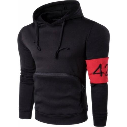 2018 New Mens Pullover Casual Fashion Fitness Hoodie Autumn and Winter Hot Mens Brand Personality Zipper Pocket Hoodie 4 Color