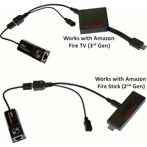 USB OTG Cable For Amazon Fire Stick 2nd 3nd Gen Ethernet Adapter TV XStream