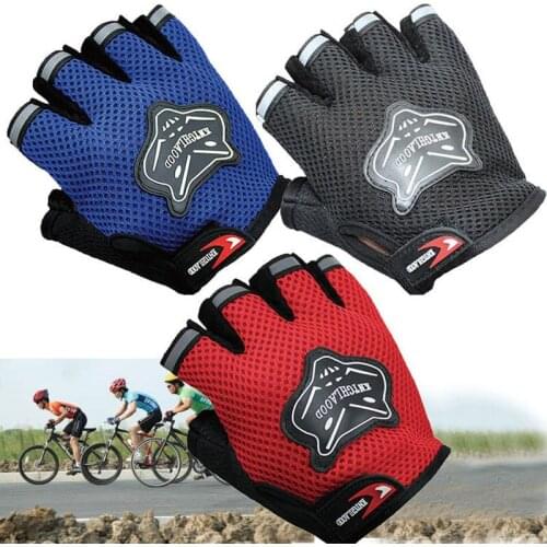 2019 Children Kids Bike Gloves Half Finger Breathable Anti-slip For Sports Riding Cycling Sporting Gloves For Sport One size