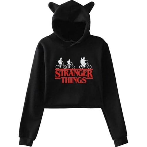 Popular Casual Stranger Things Hoodies New Kpop Sweatshirt Women Hooded Pullover Fleece Warm Girls Harajuku Sportswear Tops Gift