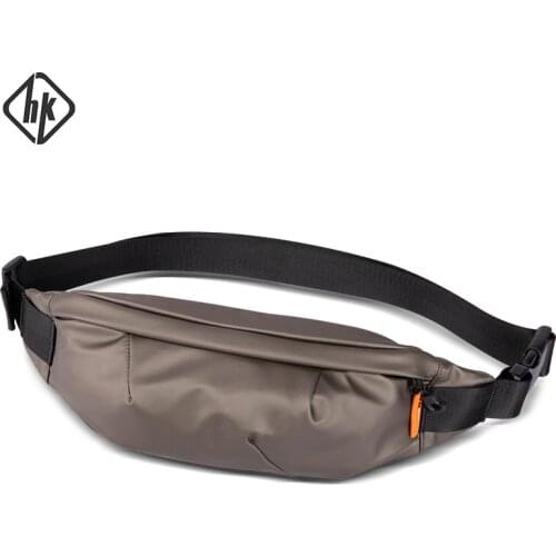 Hk Waist bag Men Crossbody Bag Multifunction Purse Chest Bag Money Phone Belt Waterproof Outdoor Travel Sports Pack shoulder Bag