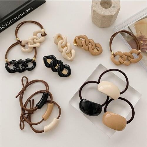 Korea Women Hair Ropes Temperament Hair Bands Elastic Rubber Band Ponytail Holder Gum For Hair Ties Scrunchies