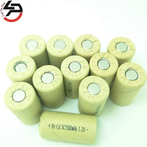 SC Cells 1500mAh 1.2V Battery NI-CD 10A Replacement for Makita Hitachi Power Tools 1.5Ah Rechargeable Cell 12 Pack Incluede