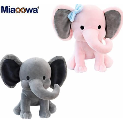 1pc 25cm Lovely Plush Elephant Doll Toy Kids Sleeping Doll Cute Stuffed Elephant Baby Accompany Doll Xmas Gift for Children Girl