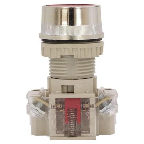 T2BF Flat Push Button Switch Self-Reset 1NO1NC 22mm Red Green Yellow Black