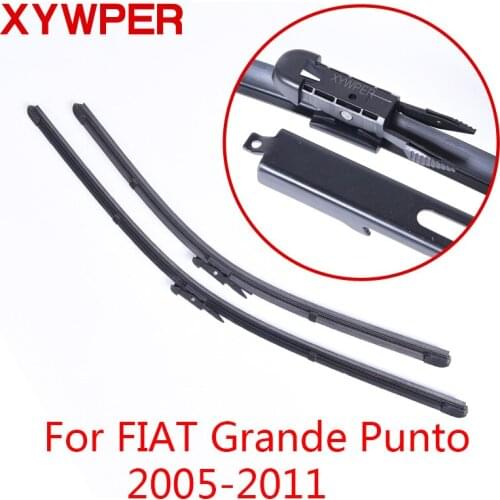 XYWPER Wiper Blades for Fiat Grande Punto 2005 2006 2007 2008 2009 2010 2011 Car Accessories Soft Rubber Car windscreen Wipers