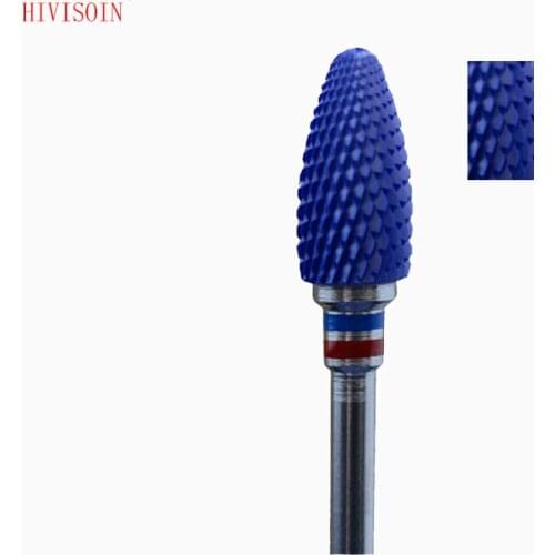 1Pcs/Lot Bullet Shape- Cross Cut - Blue Zirconia Ceramic Dental Lab Burs - ISO 272 (F) 3601.060