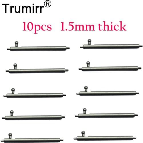 10pcs Per Lot Quick Release Pin Stainless Steel Spring Bar with Push Button 1.5mm Diameter for Watch Band 18mm 20mm 22mm 23mm