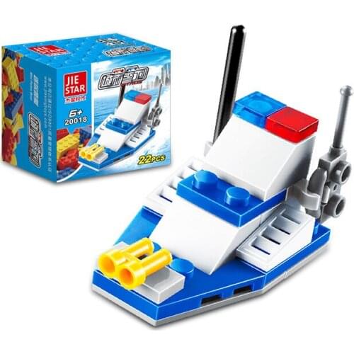 10 Kinds Mini Transportation City Series Fighter mini Educational Building Blocks Toys Compatible