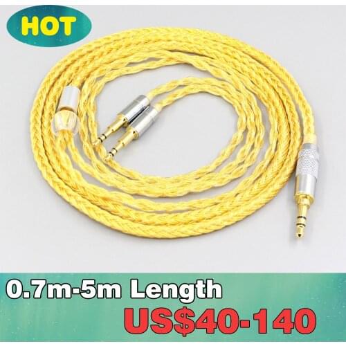 16 Core OCC Gold Plated Braided Earphone Cable For Oppo PM-1 PM-2 Planar Magnetic 1MORE H1707 Sonus Faber Pryma LN007379