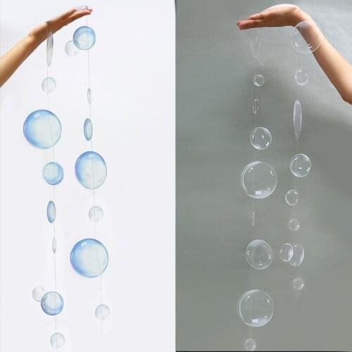 2pcs 2m Bubble Hanging Flag Garland Banner Baby Shower Ocean Birthday Party DIY Decoration Wedding Hawaii Mermaid Party Decor