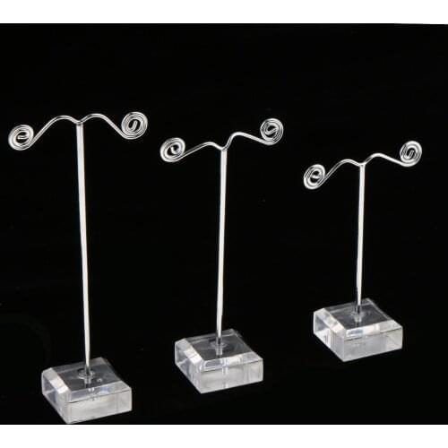 3pcs Metal Earrings Necklace Jewellery Display Rack Stand Holder Organiser