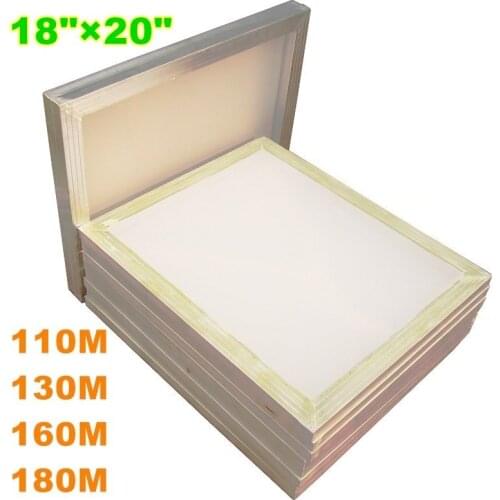 6pcs 18"×20" 45×50cm Aluminum Screen Printing Frame Screens With 110/130/160/180 Mesh White Mesh Count (Tubing:1"x 1.5")