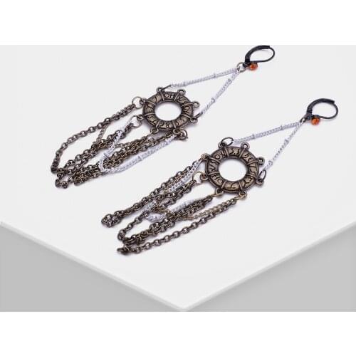 AMORITA Pirate ship steering wheel Drop earrings