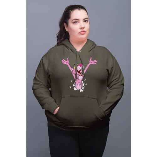 Angemiel Wear Wall Hottest Pink Panther Green Women 'S Hooded Sweatshirt