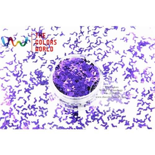 Eggplant Purple Color Bat shape Size :5mm Glitter spangles for Nail Art and DIY supplies and Holiday decorations