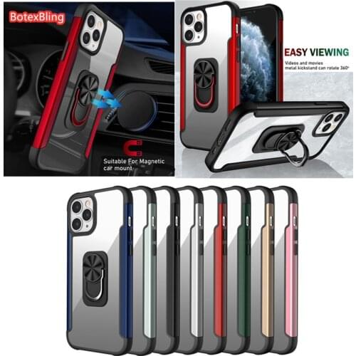 Ring magnet holder anti-drop Iron Man phone case for iPhone 12 Pro max case 11Pro max 7 8 plus XS MAX 12MINI SE2 X XR back Cover