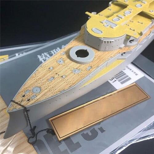 Wooden Deck Masking Sheet DIY Decorative Cover for 1/350 Trumpeter 05353 Schleswig Holstein Battleship 1908 Model Kits