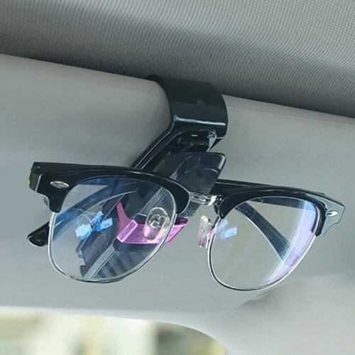 Car Sunglasses Holders Ticket Card Clip Glasses Mount Car Sun Visor Eyeglasses Case In Car Interior Accessory Auto Fastener Cip