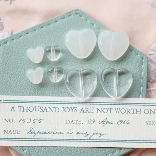 Cheap models Acrylic Beads Transparent Heart Japan Export Loose Beads DIY Hand-made Earrings Necklace Bracelet Accessories