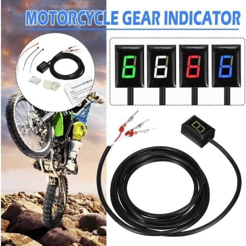 Gear Indicator Motorcycle LCD 1-6 Level Gear Indicator Digital Gear Meter Waterproof for Suzuki GSX-R1000 for Honda for Kawasaki