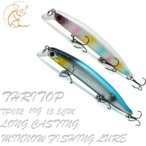 Thritop New Fishing Lure Artificial Bait 19g 135mm 5 Colors Long Cast Hard Bait Sinking Minnow Carp Fishing Wobblers
