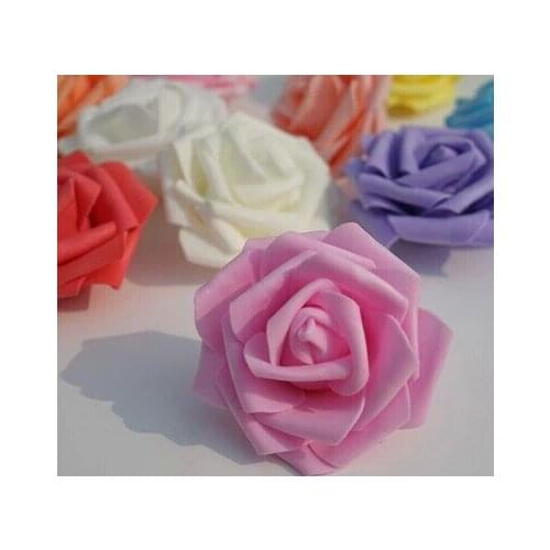 Artificial Flower Heads 7cm PE Rose Wedding party Hair dressing decoration