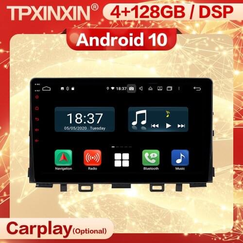 4+128G Carplay 2 Din Android 10 Multimedia Stereo Receiver For KIA RIO 2017 2018 BT GPS Navi Radio Audio Video Player Head Unit
