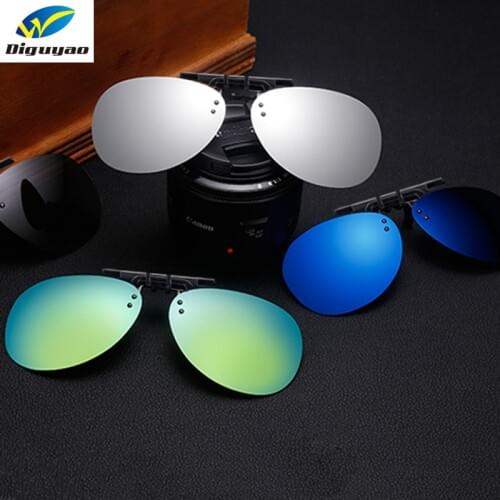 DIGUYAO Pilot Polarized Clip On Sunglasses Women Men Rimless Frame For Prescription Glasses Double Fit Over Flip Oculos
