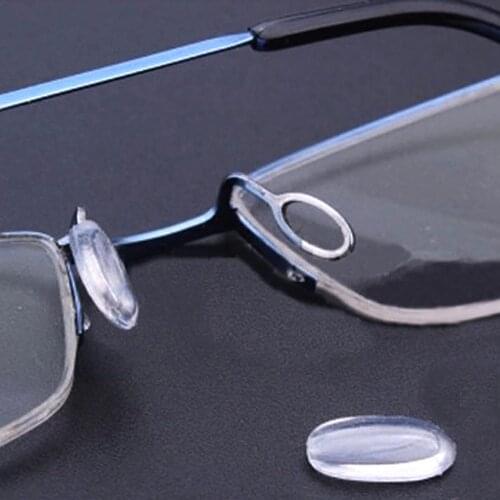 50Pairs(100pcs)Eyeglasses Push-in Soft Silicone Nose Pads For Plastic Steel Glasses Nose Pads