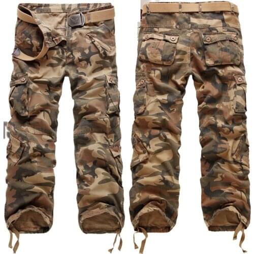 Casual Spring Autumn 2020 Outdoor Military Style Cargo Pants Army Tactical Camouflage Trouers 28-38 40