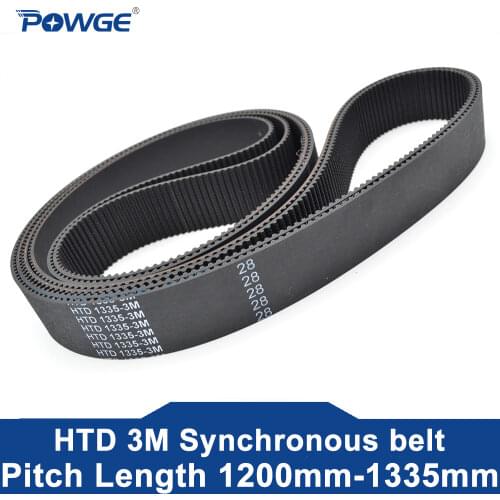 POWGE HTD 3M Timing belt C= 324 327 330 333 width 6/9/15mm Teeth 108 108 110 111 HTD3M synchronous 324-3M 327-3M 330-3M 333-3M