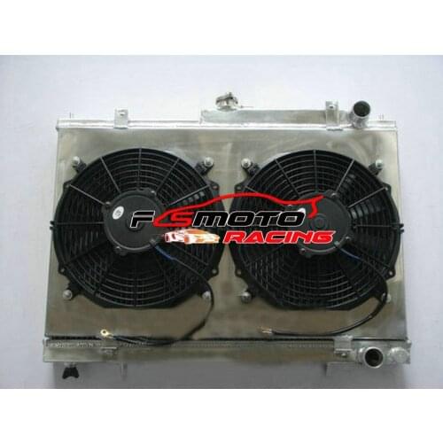 For Nissan Skyline R33 R34 GTR GTS-T aluminum alloy radiator + shroud + fan