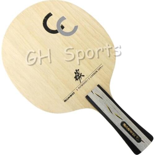 Sanwei CC (5 Wooden + 2 Carbon) OFF++ Table Tennis Blade for Ping Pong Racket