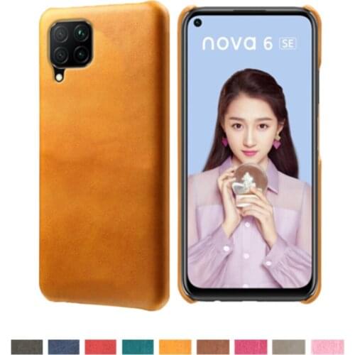 Luxury Vegan PU Leather Cover For Huawei Nova 6 SE 7i P40 Lite 4G Funda Wearable Slim Coque For HUAWEI P 40 Lite Nova7i Case