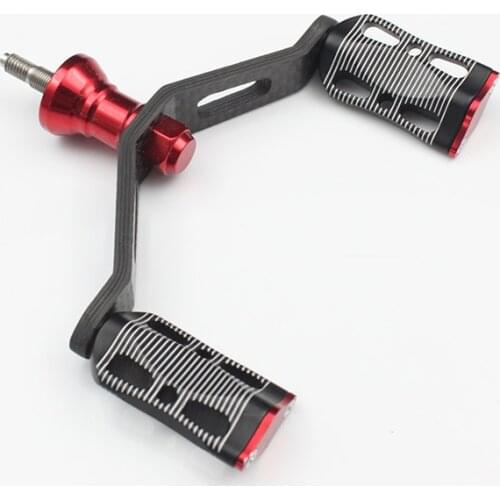 Kawa Fishing Reel Handle with Alluminum Alloy Knobs, Suit for Shimano Spinning Reel, Carbon Fiber Fishing Tackle Accessory