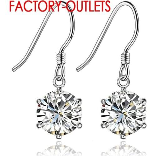 Big Promotion Newest Korean Earrings Genuine 925 Sterling Silver Earrings Fashion Jewelry Wedding Earrings For Women