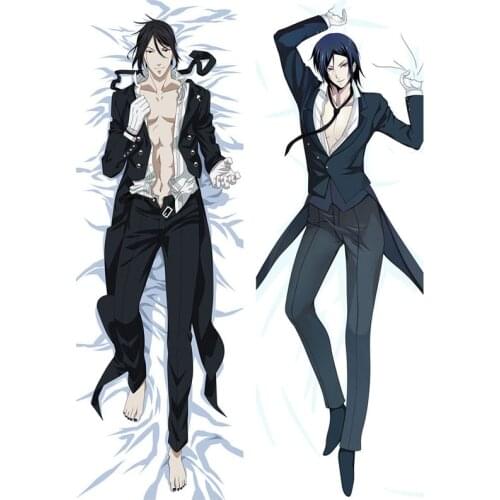 Japanese Anime Black Butler Dakimakura Sebastian Michaelis Huggable Male Body Cushion Cover Otaku Bedding Pillowcase Decor Gifts