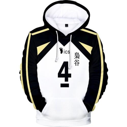 Japan Anime Haikyuu Cosplay Costume Fukurodani Academy Volleyball Club Akaashi Keiji Bokuto Koutarou Unisex 3D Hoodie Sweatshirt